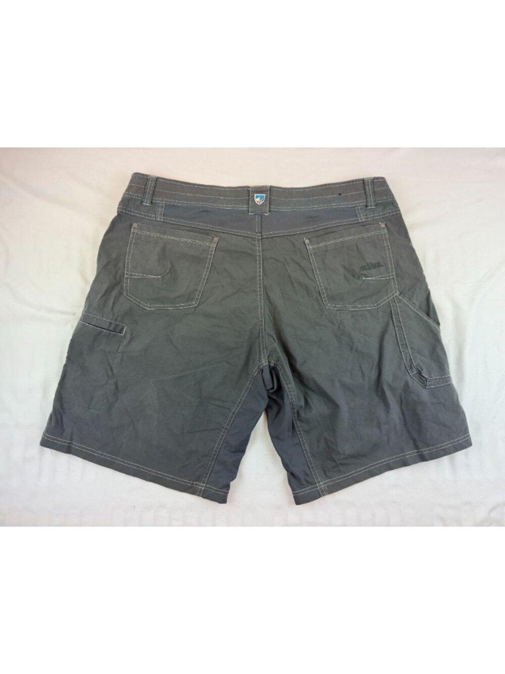Kuhl Renegade Shorts Mens 40 Gray Nylon Hiking Utility Zip Cargo Pockets 9" - Picture 2 of 11